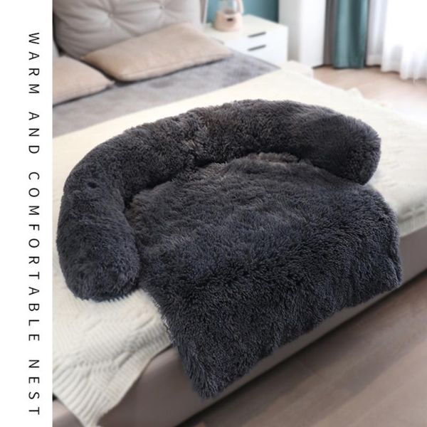 

kennels & pens winter cat mat warm sleeping sofa bed washable pad non-slip bottom soft comfy plush nest pet dogs supplies