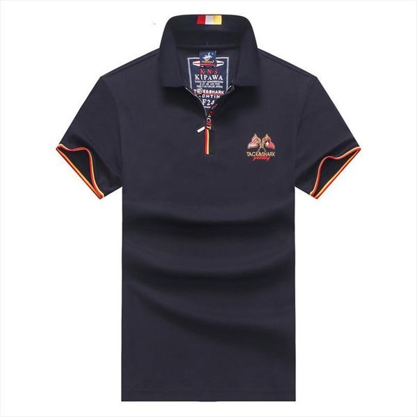 

fashion tace amp shark shirt men polos brand summer solid color cotton slim fit casual mens hombre logo, White;black