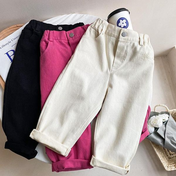 

trousers 2021 girls boys pants cotton fashion autumn kids long 1-8 years, Blue