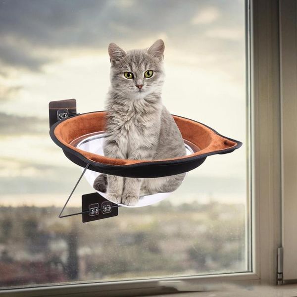

cat beds & furniture hammock bed window pod lounger pet nest mounted perch with suction cups rest house for up to 20kg