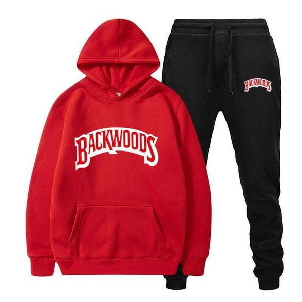 

2021 nouveau deux pices ensemble mode sweats capuche vtements de sport hommes survtement capuche + pantalons ensembles h0831, Black