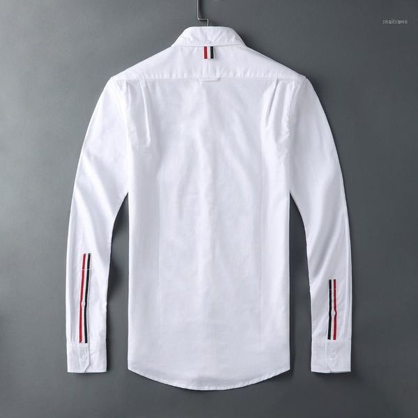 

men's casual shirts 2021 fashion men white shirt blouse long sleeve cotton oxford korean women formal high quality, White;black