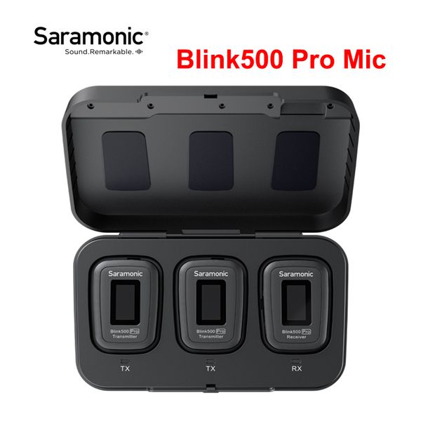 Saramonic Blink 500 Blink500 Pro B1 B2 Kablosuz Lavalier Mikrofon Çift Kanal Stüdyo Kondenser Görüşme Mic Telefon DSLR