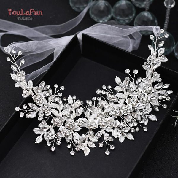 

hair clips & barrettes youlapan hp349 2021 tiara wedding accessories flower girl bridal headband handmade crystal, Golden;silver