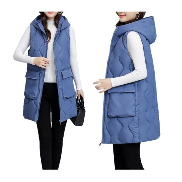 

autumn winter women cotton vest fashion female sleeveless warm personality jacket, Black