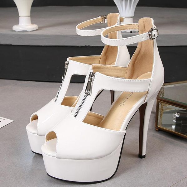 

sandals ladies super high heel dancer cross dress heels nightclub pole dance, Black