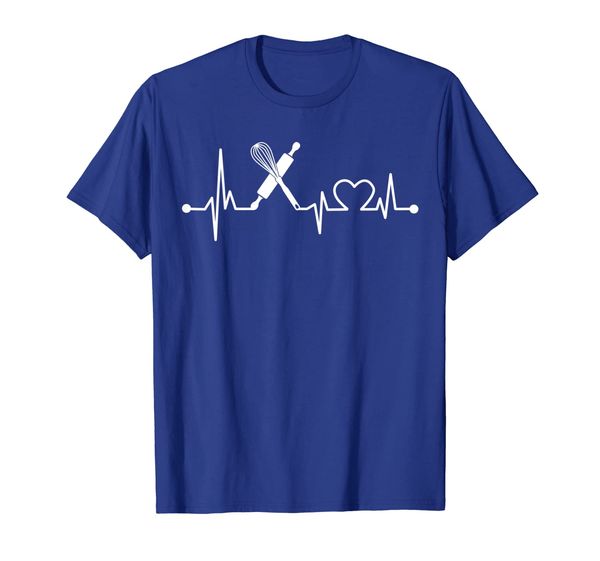 

rolling pin heartbeat t-shirt funny for baker - baking gift, White;black