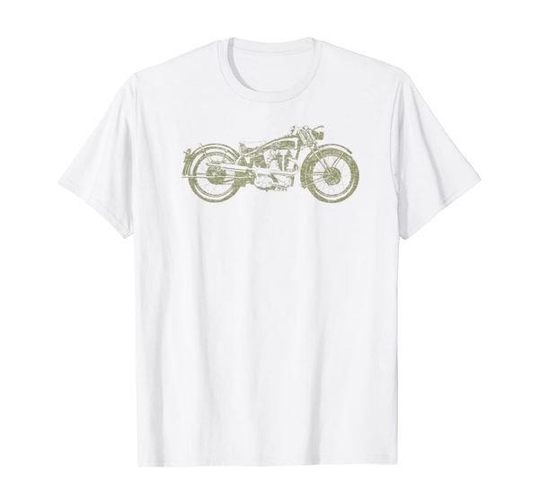 

classic american roadster - vintage motorcycle tshirt, White;black