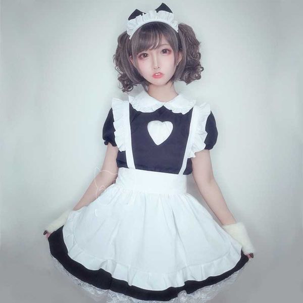 

sweet lolita dress maid costume anime cosplay uniform plus halloween costumes for women 210601, Black;gray