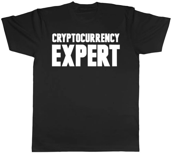 

Cryptocurrency Expert Mens Ladies Womens T-Shirt, White;black