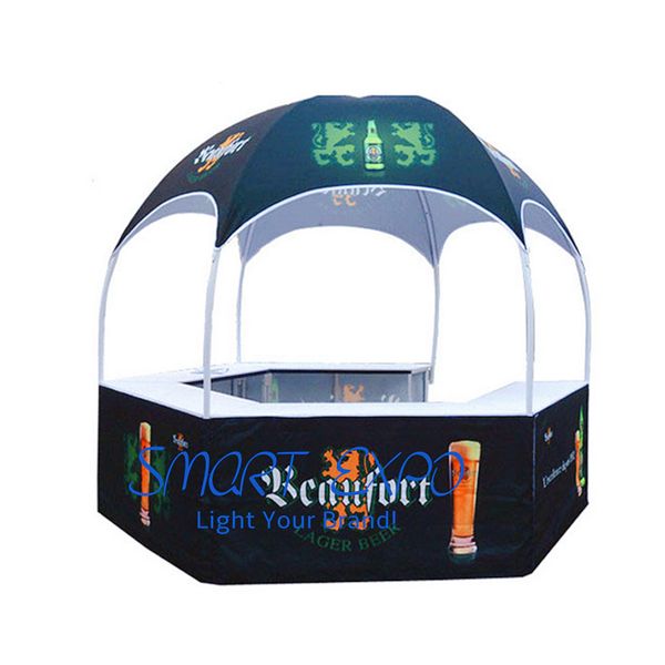 

portable pop up bar tent 10x10 advertising display stand with custom full color printing graphics