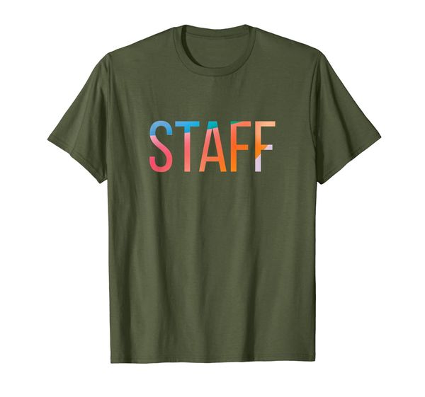 

Staff Front Design Cool Color Event Crew Uniform #5 T-Shirt, Mainly pictures