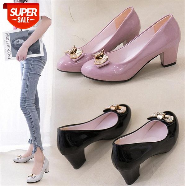

single shoes women metal rhinestone decoration pointed toe korean style shallow mouth one pedal #c57z, Black