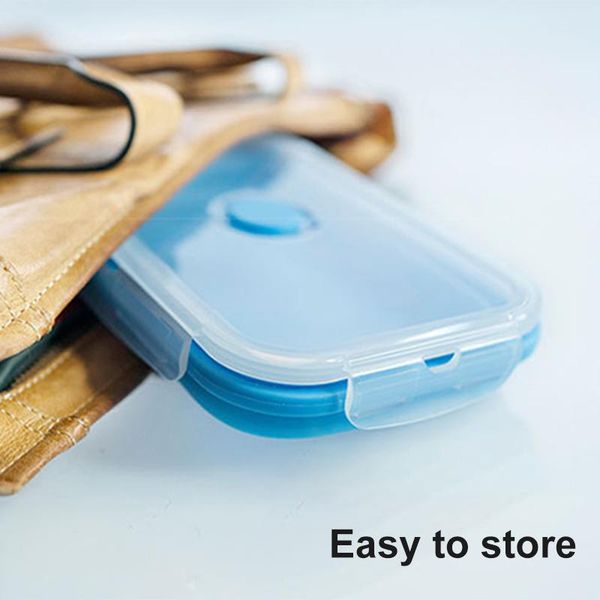 

dinnerware sets silicone folding bento box collapsible portable lunch container for children p7ding