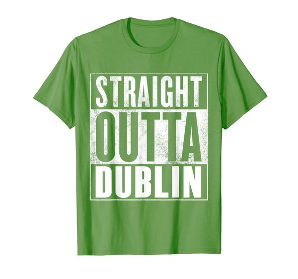 

dublin t-shirt - straight outta dublin shirt, White;black