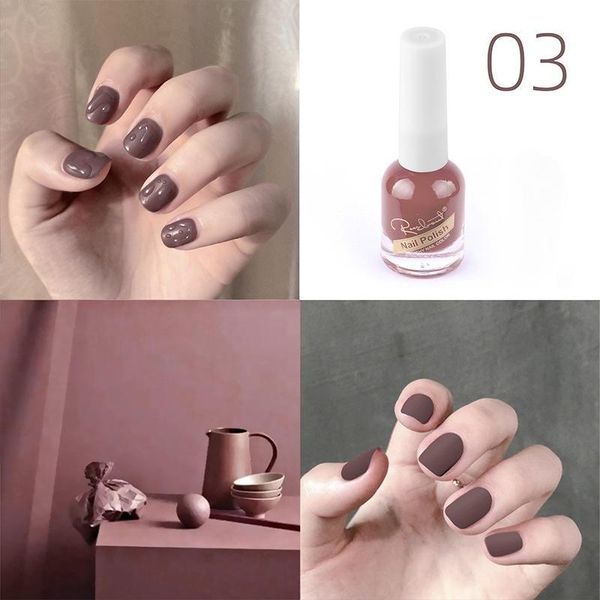

fashion 2021 trend frosted matte multicolor nail polish seal coat baking-quick-drying gel, Red;pink