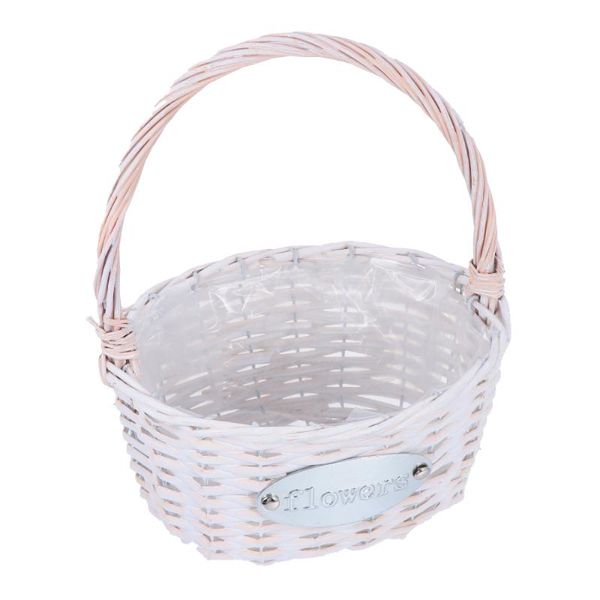

1pc woven flower basket portable pography bride storage baskets