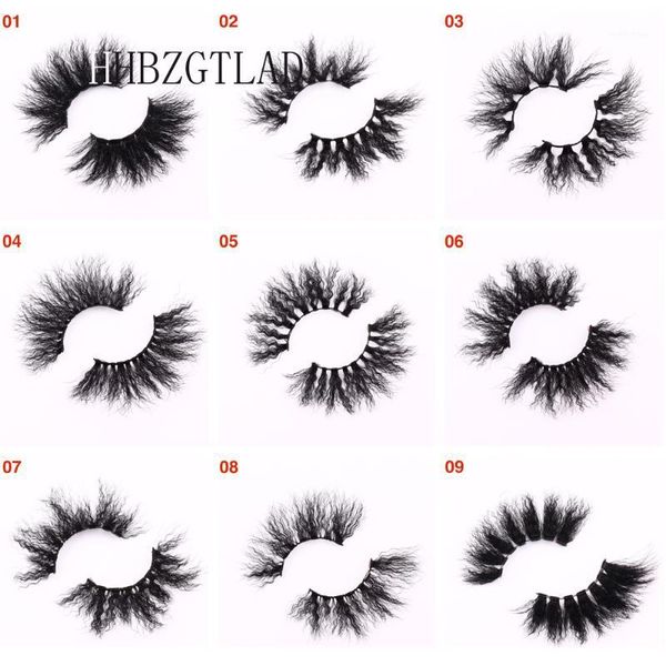 

1pair fluffy mink lashes short messy wispy natural eyelashes 22mm-25mm hamdmade real 3d makeup false1