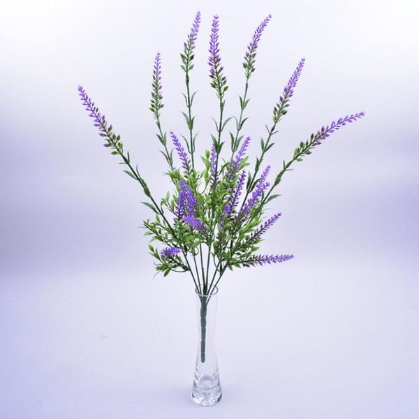 

artificial flower plastic lavender fake plant wedding home garden decoration bridal bouquet pography props household products decorative flo