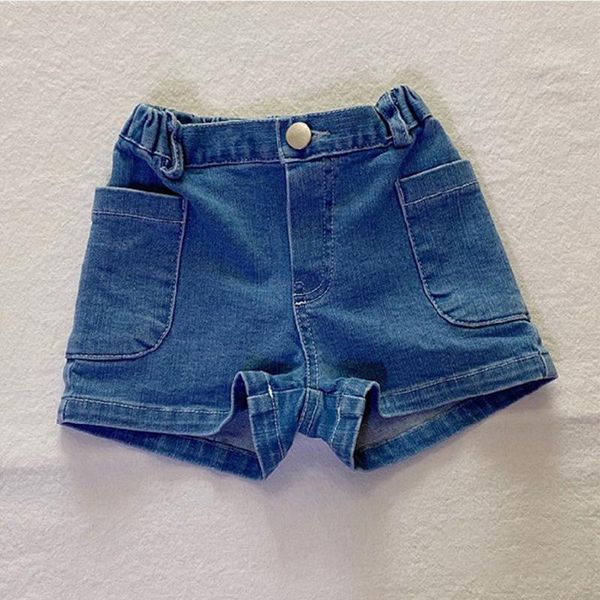 

summer toddler baby girl casual fashion denim shorts kids girls pocket thin breathable jean, Black