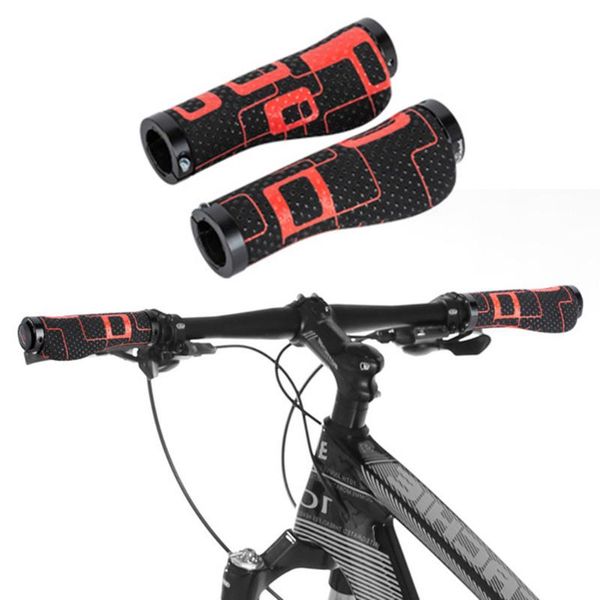 

bike handlebars &components 1 pair bicycle handlebar cover grips soft anti-skid cycling mtb mountain road lock on handle end