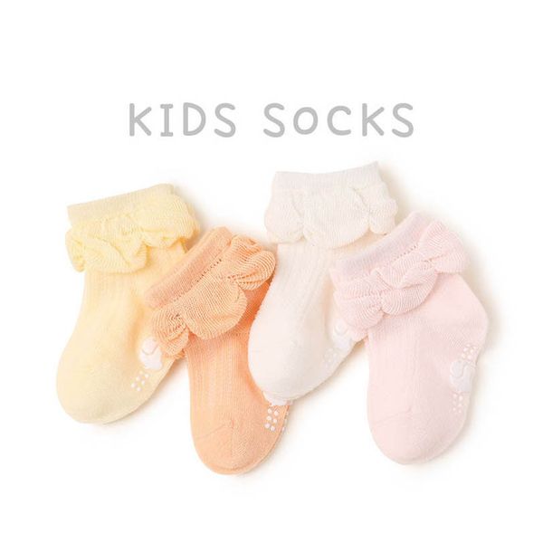 

newborn socks baby kids girls cotton accessories children's spring and summer mesh princess accessorie boys wear b6664, Pink;yellow