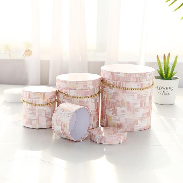 

gift wrap round flower paper boxes lid hug bucket florist packaging box candy bar party wedding wholesale