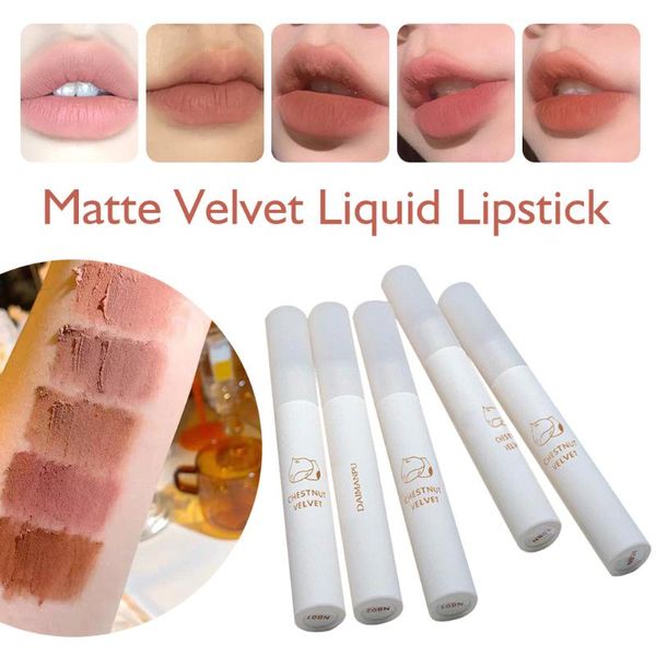 

lip gloss matte velvet liquid lipstick waterproof long lasting nude stick women red tint beauty cosmetic