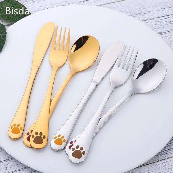 

dinnerware sets children cutlery set 18/10 stainless steel flatware fork knife spoons silverware home tableware