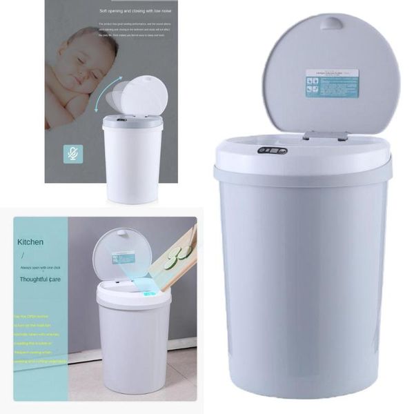 

waste bins 12l automatic induction trash can usb sensor intelligent bin for bathroom