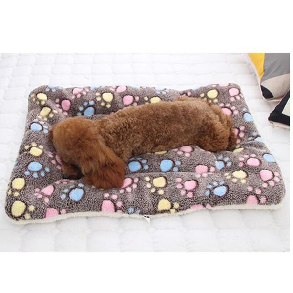 

soft flannel pet mat dog bed winter thicken warm cat blanket puppy sleeping cover towel cushion for small medium large dogs kennels & pens