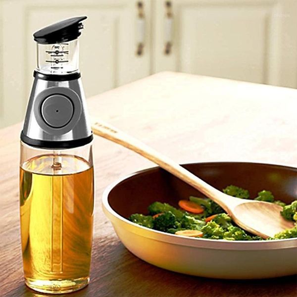 

storage bottles & jars kitchen scale controllable metering push type healthy oil bottle push-type can supplies