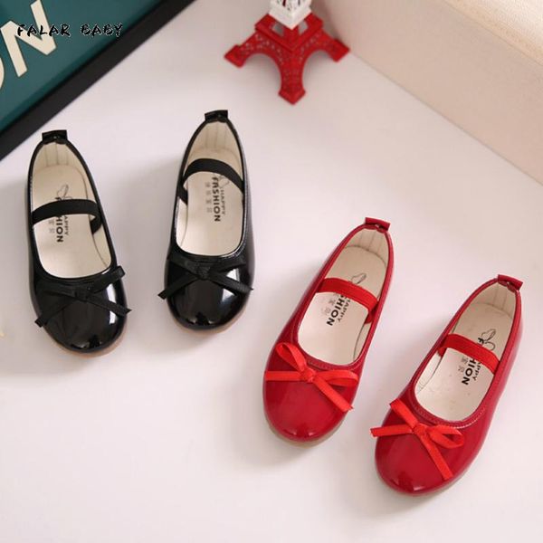 

children's shoes flat red black pu fashion casual girls sports athletic & outdoor