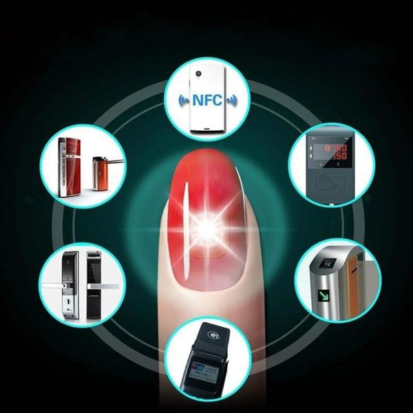 

nail art kits women nfc tips stickers diy phone led light flash party decor