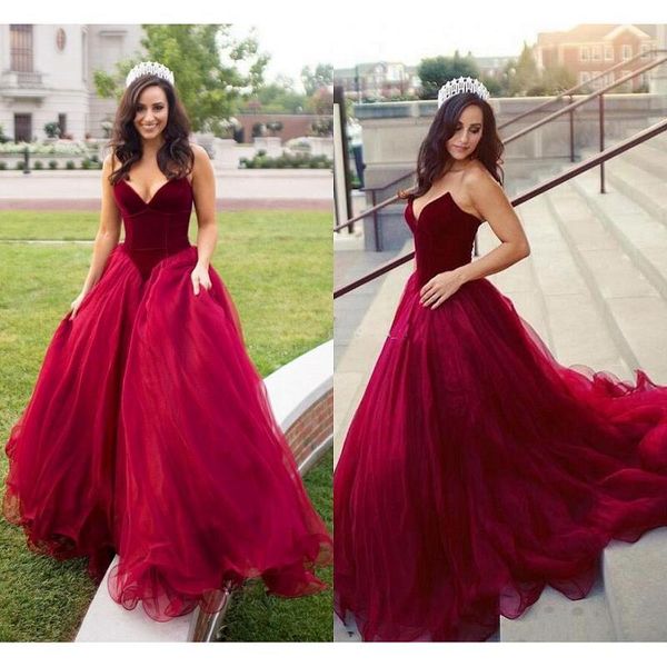 

party dresses modest red velvet prom floor length 2021 sweetheart vestidos de fiesta noche a line imported dress formal gowns, White;black