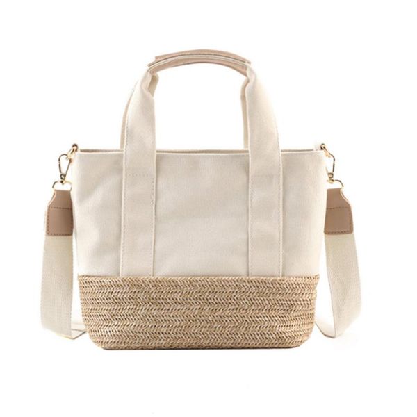 

shopping bags fashion canvas handbags straw bag ladies casual shoulder college wind