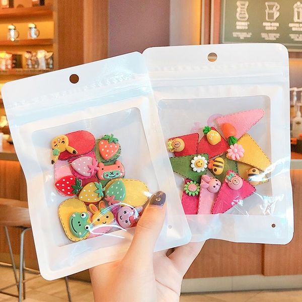 

hair accessories 10 pcs/set baby girls cute acrylic cartoon flower ornament clips children lovely barrettes hairpins kids, Slivery;white