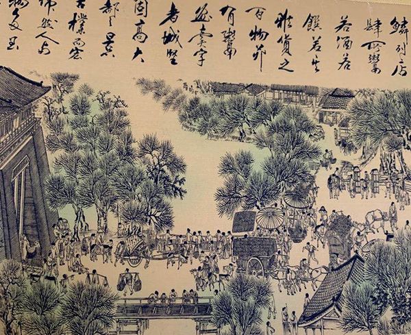 

paintings qingming riverside panoramic painting scroll hanging