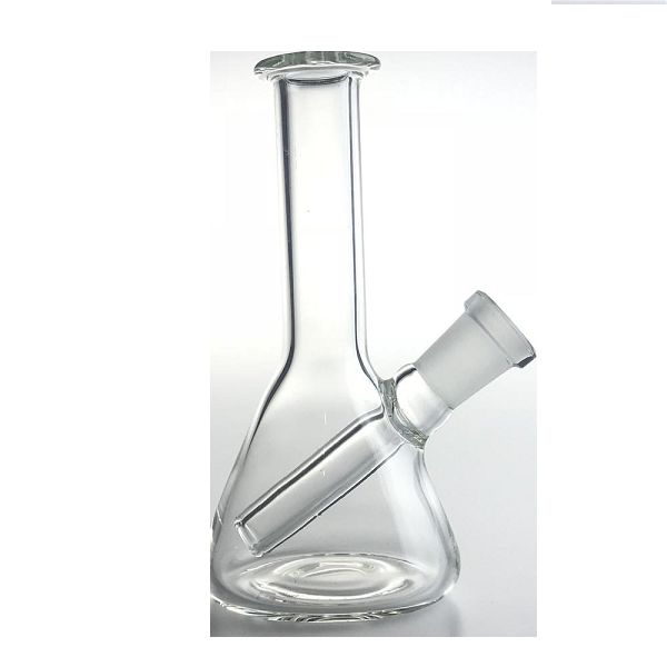 2021 Neue Mini-Dreiecks-Glasbong mit 4 Zoll kleinem 10 mm dickem Pyrex-Becher, Reiseglas-Wasserbongs, Recycler-Dab-Rigs zum Rauchen