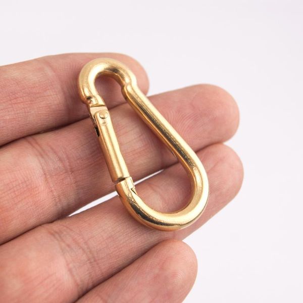 

keychains gold color stainless steel shackle u pendant carabiner snap hook charm climbing buckle horseshoe clasp jewelry accessories, Silver