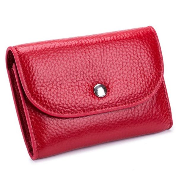 Portafogli Portafoglio in vera pelle Donna Uomo Custodia Casual Hasp Piccola pochette corta Porta carte Portamonete Mini tasca per donna