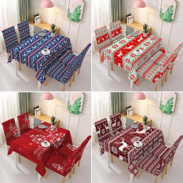 

table cloth chair cover christmas theme non-fading tablecloth wedding party waterproof square decoration