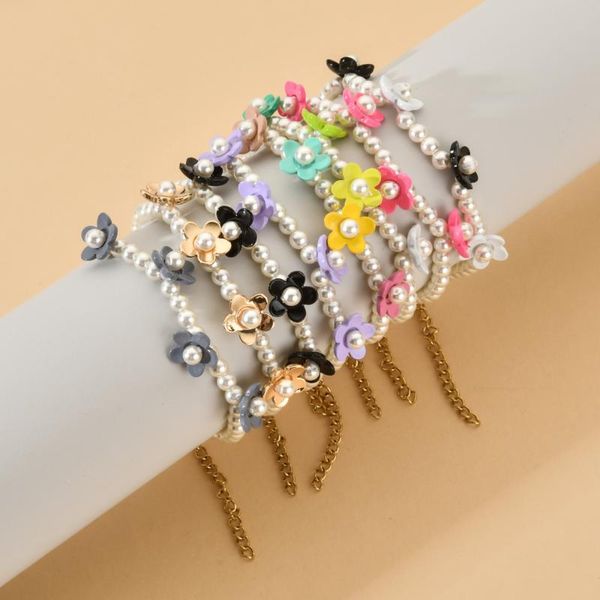 

charm bracelets zmzy boho beach colorful summer vacation jewelry gift daisy flower bracelet pearl beaded women party, Golden;silver