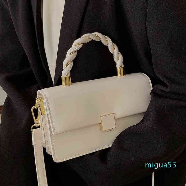 

fashion bag tote simple solid color pu leather crossbody s for women autumn branded shoulder trending luxury handbag