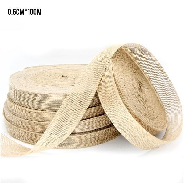 

decorative objects & figurines natural jute burlap fabric ribbon for wedding events party and home decor