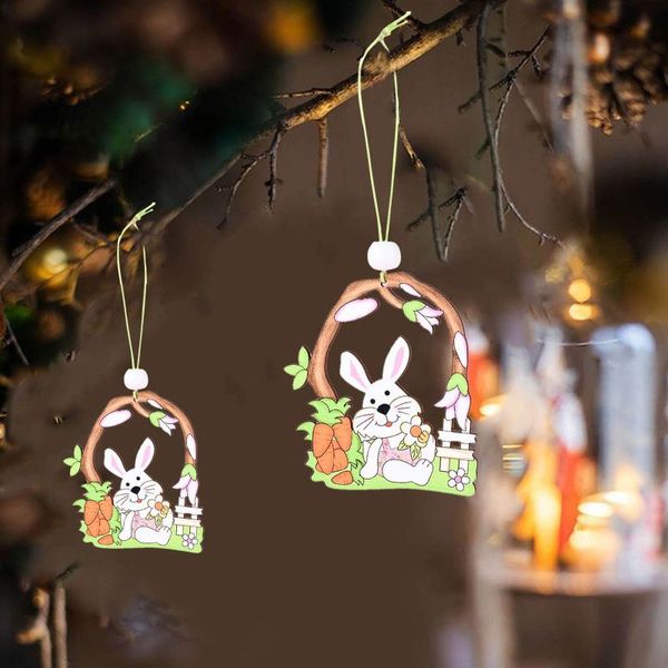 

decorative objects & figurines wooden easter hanging pendant wall door decor ornaments decoration for home holiday pandents ozdoby wielkanoc