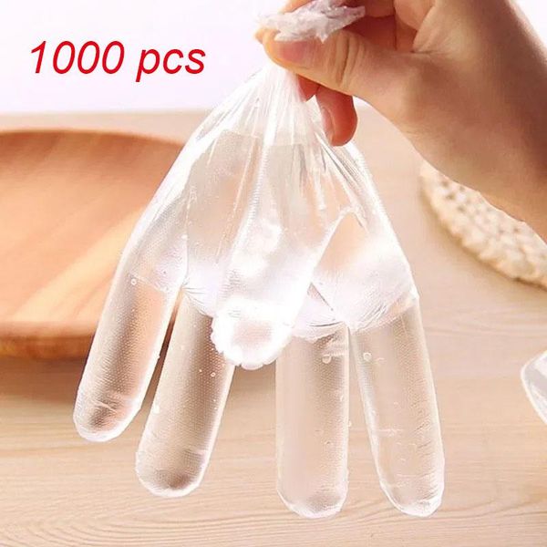 

disposable gloves plastic transparent pe one-off restaurant bbq cooking for kitchen clean