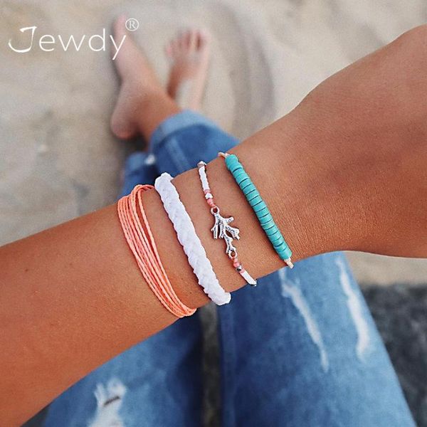 

charm bracelets vintage coral set for women colorful rope chain bracelet stretch boho jewelry wholesale fashion, Golden;silver