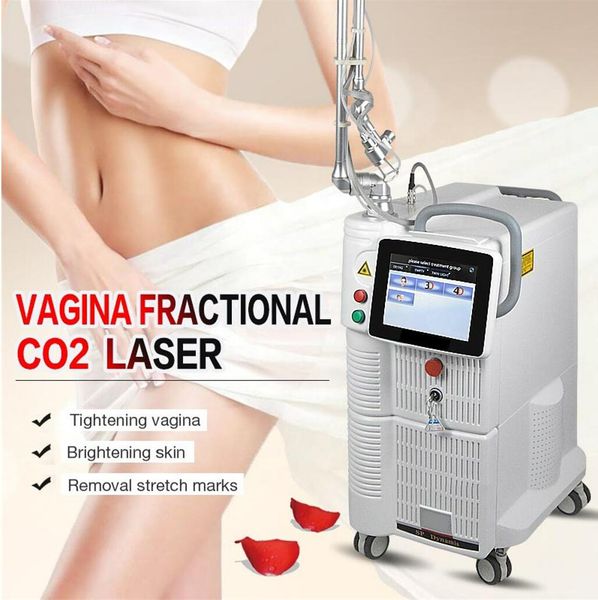 

glass tube co2 laser fractional machine vertical rf tube 1060 nm wavelength for vaginal stretch marks removal face lift skin rejuvenation sa, Black