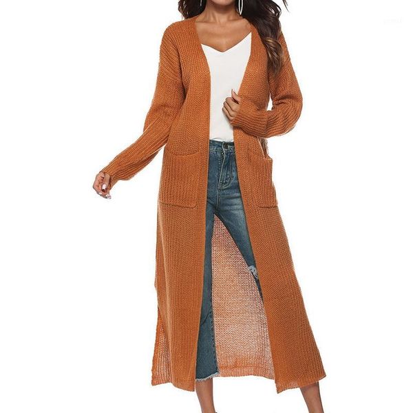 

2021 autumn winter fashion women long sleeve loose knitting cardigan sweater womens knitted female pull femme1, White;black